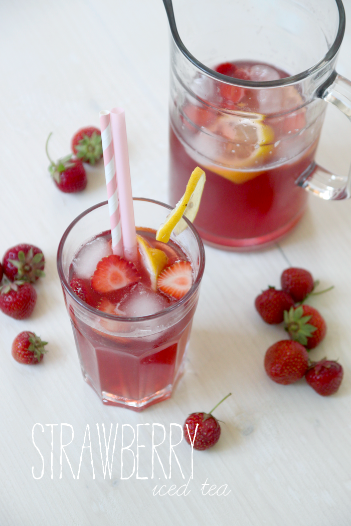 Rezept: Erdbeeren Special - Erdbeer Eistee selbstgemacht